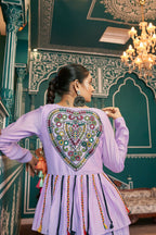 AI Fashion Lavender Poly Maska Silk Designer Navratri Lehenga Choli Collection