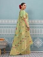 Shree Shyam Fashion Sea Green Silk Saree - Distacart