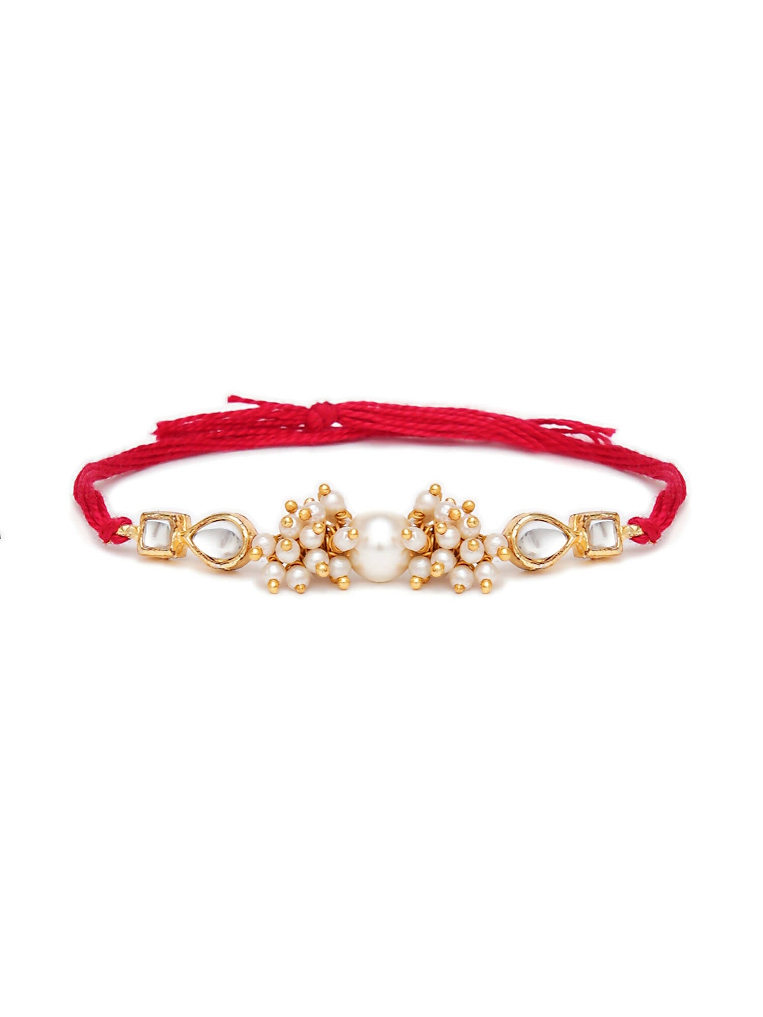Designer kundan Rakhi - Ruby Raang - Distacart