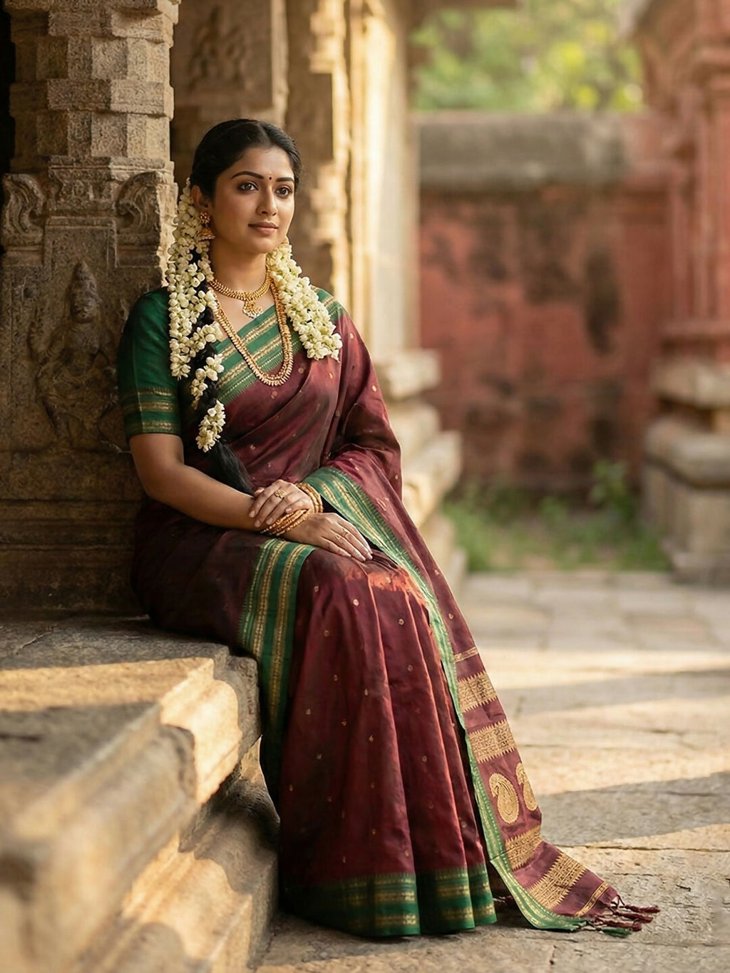 Shree Shyam Fashion Maroon Soft Silk Saree - Distacart