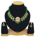 Joban Fashion Green kundan work Necklace Set