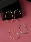 NVR Women Set of 2 Contemporary Hoop Earrings - Distacart