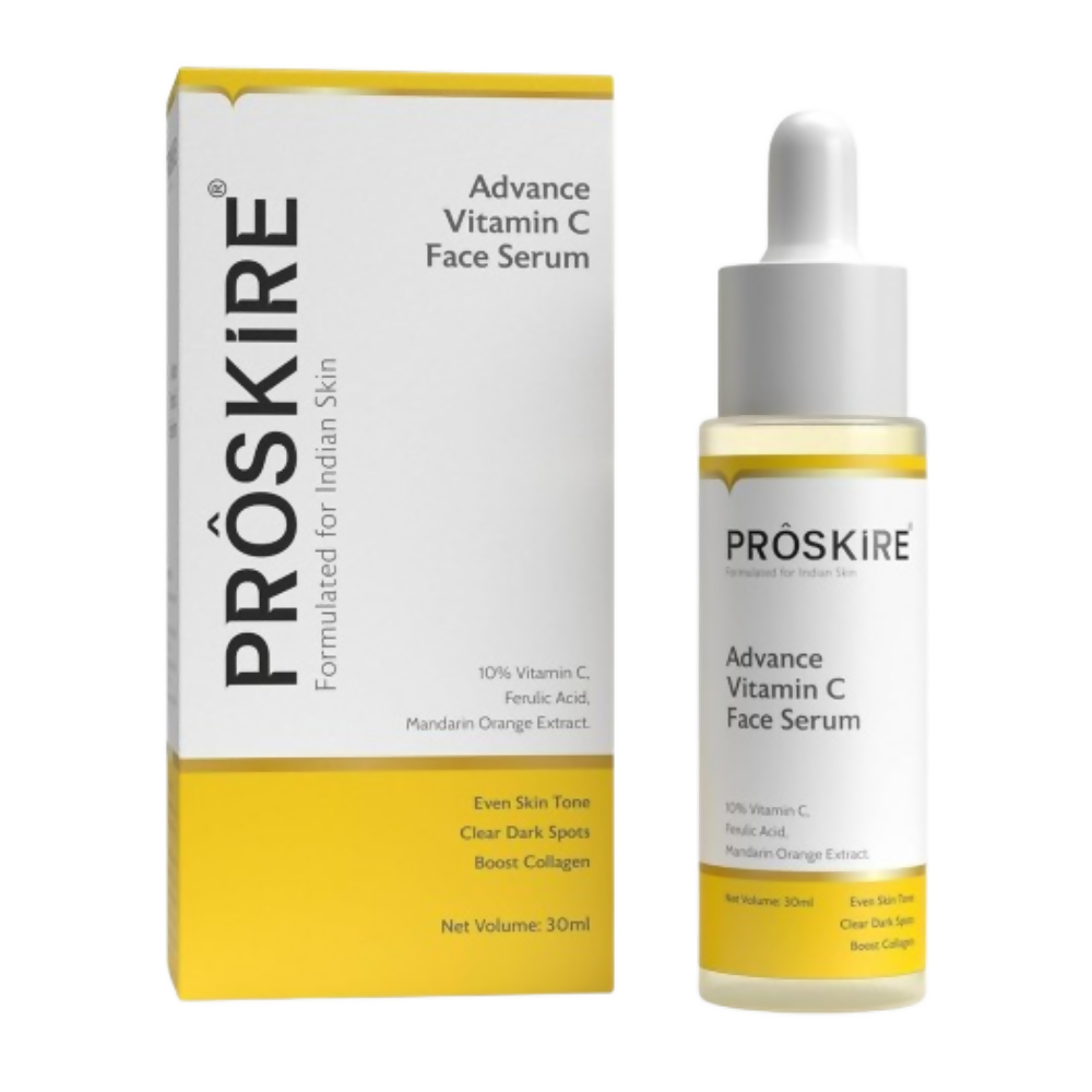 Proskire 10% Vitamin C Serum With Hyaluronic Acid & Orange Ext For Skin Brightening