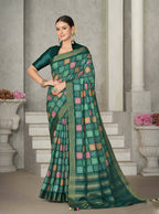 Green Rangkat Tussar Silk Woven Design Saree with Unstitched Blouse - Mohmanthan Eshani