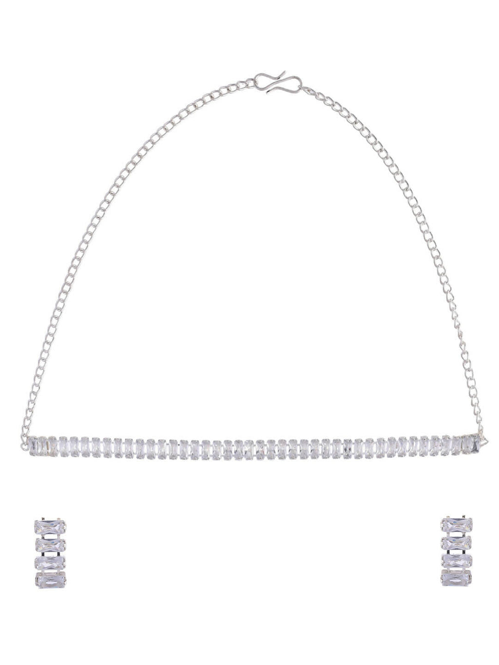 VOJ Women Silver Color stainless steel Jewellery Set - Distacart