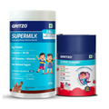 Gritzo SuperMilk Overall Growth (2-6y Boy & Girl) (Double Chocolate) with Super Gummies (Strawberry)