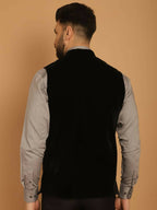 Even Apparels Nehru Jacket With Welt Pockets - Black