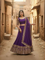 Lehenga Mart Designer Indian Wedding Lehenga Choli-Purple - Distacart