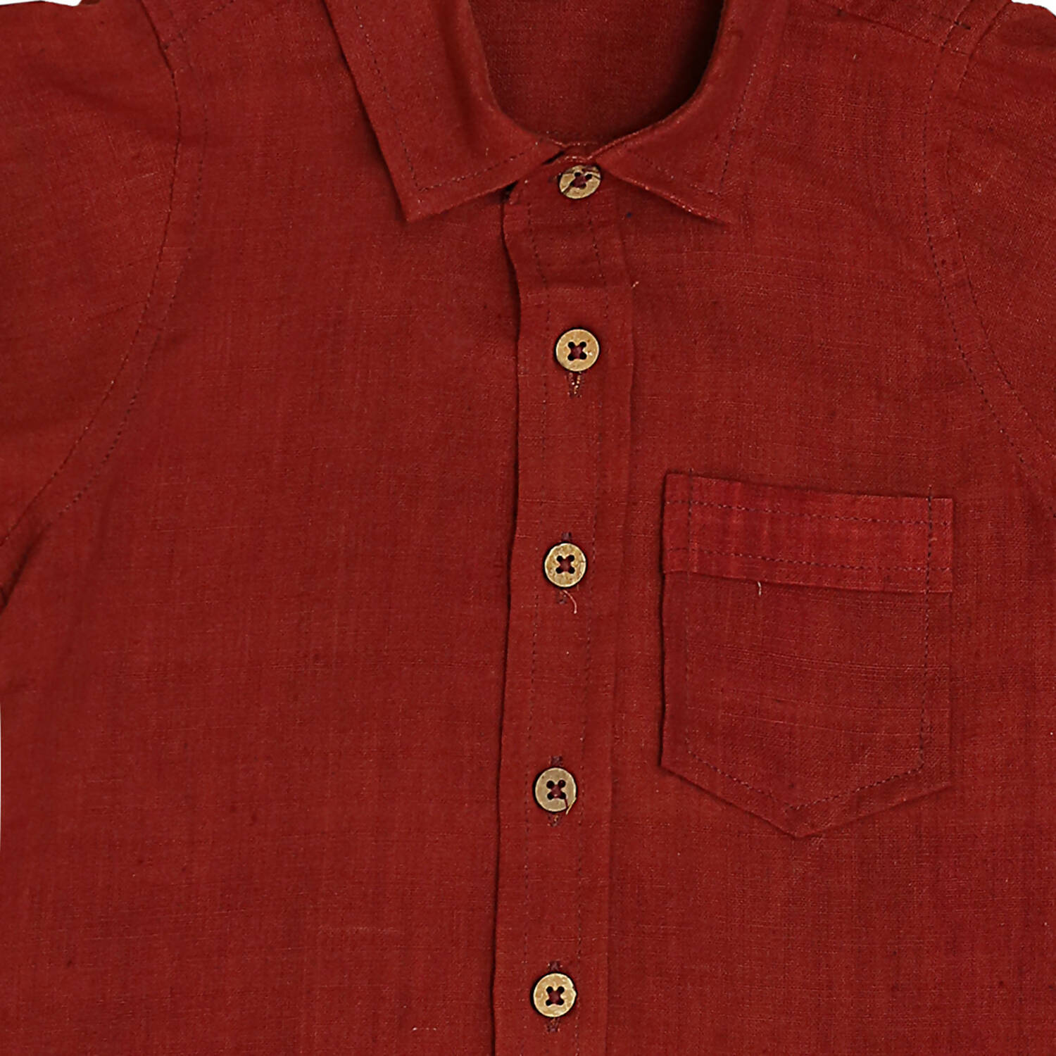 Mhyssa Yellow Dungaree With Round Neck Half Sleeves Maroon Shirt Set