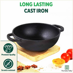 The Indus Valley CASTrong Cast Iron Cookware Set: Tawa+ Kadai, Kitchen Set for Home, Pre-seasoned, 100% Pure, Toxin-free, Induction, Tadka Pan