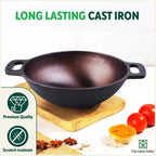The Indus Valley Super Smooth Cast Iron Set: Kadai+ Tawa+ Frypan, Kitchen set for Home, Nonstick, 100% Pure, Toxin-free, Tadka Pan