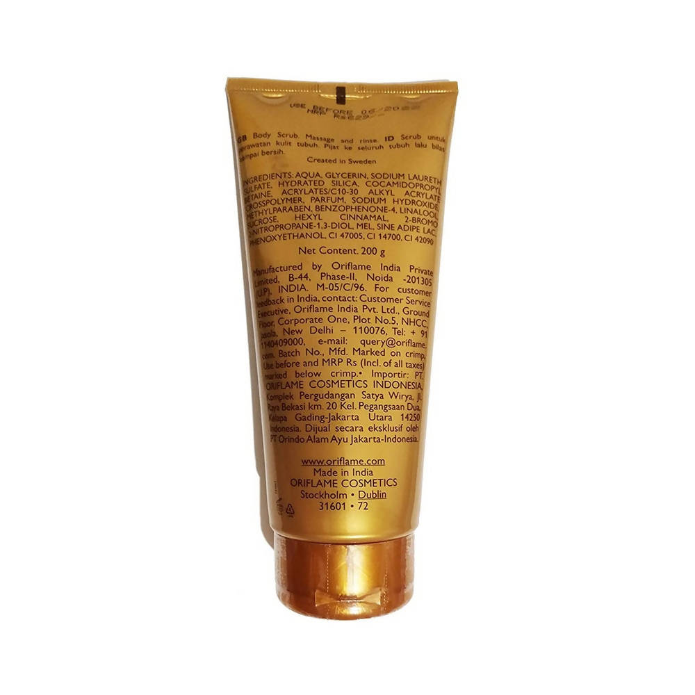 Oriflame Milk & Honey Gold Smoothing Sugar Scrub ingredients