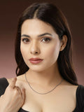 NVR Women's Silver-Toned German Silver Oxidised Chain