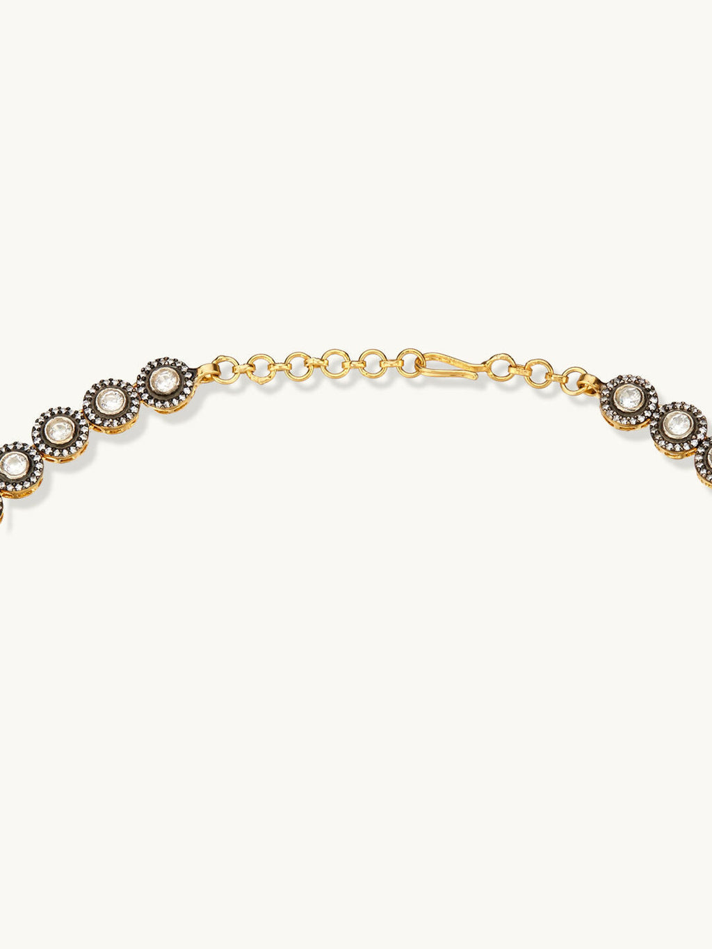 Nuyug 22K Gold-Plated Crystal Stone Studded Necklace Set