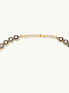 Nuyug 22K Gold-Plated Crystal Stone Studded Necklace Set