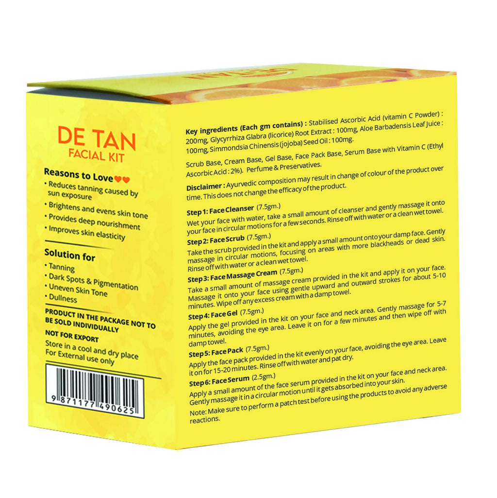 Globus Naturals De-Tan 6 Step Facial Kit - Distacart