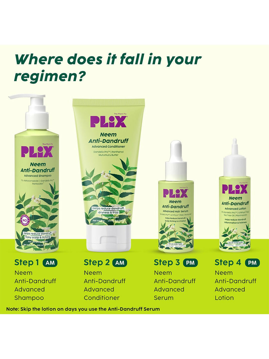 PLIX The Plant Fix Neem Advanced Anti-Dandruff Conditioner Reduces Dandruff, Dryness & Frizz