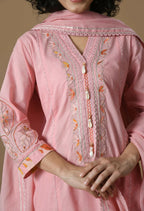 Joban Fashion Pink Cotton Kurta Set