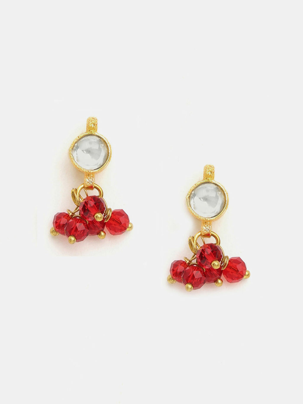 Ruby Raang Maang Tikka With Necklace And Earrings Set - Distacart
