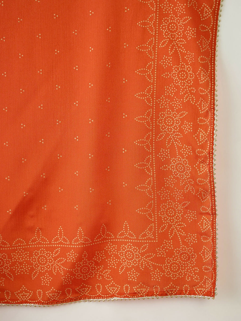The52 Orange Women's Gorgeous Embroidered Chinon Fabric Flared Kurta Pant and Dupatta Set - Distacart