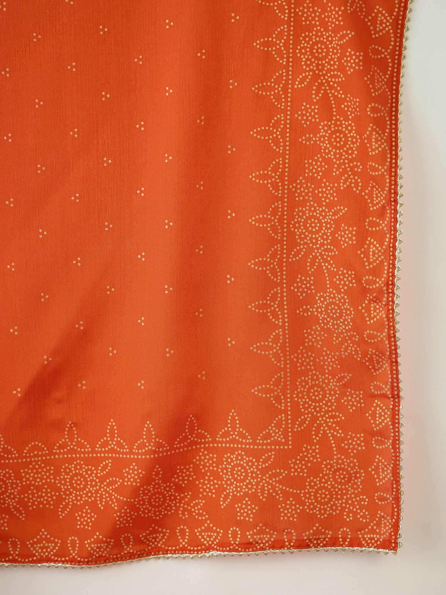 The52 Orange Women's Gorgeous Embroidered Chinon Fabric Flared Kurta Pant and Dupatta Set - Distacart