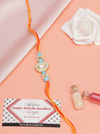 Designer kundan Rakhi - Ruby Raang - Distacart