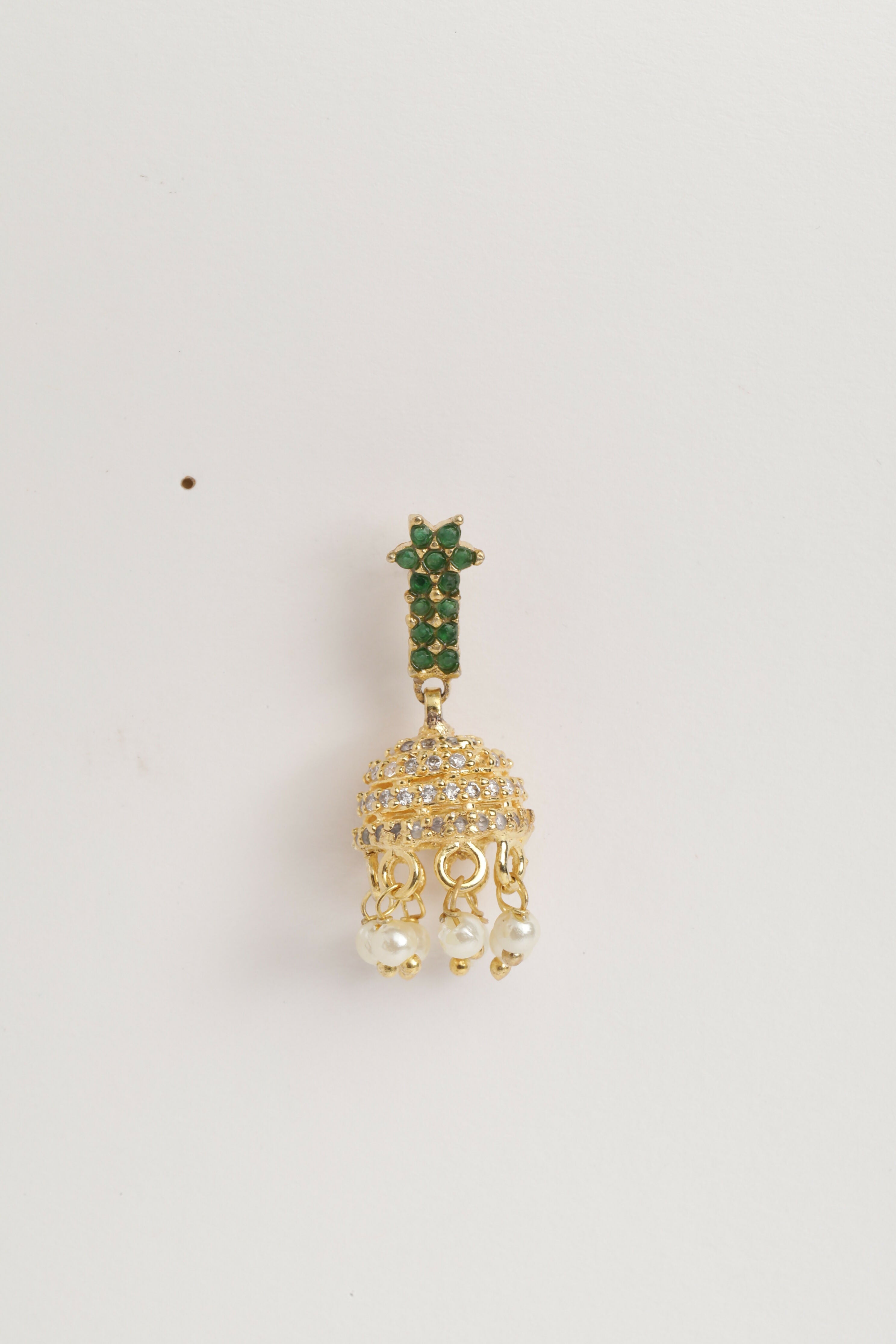 Nuyug 22K Gold Plated Pearl Belle Mini Jhumki Earrings - Distacart
