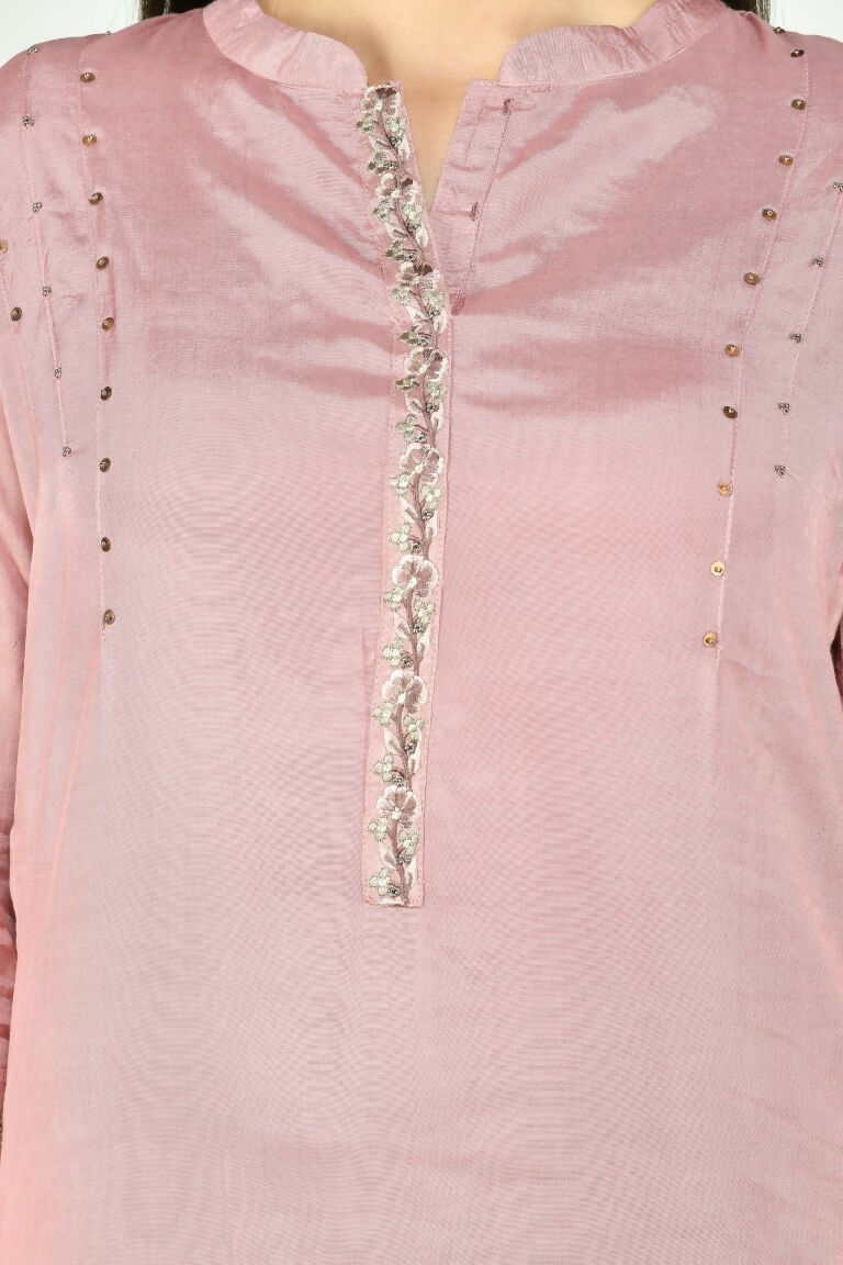 Joban Fashion Rose Gold Maslin Kurta Set