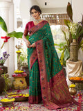 Shree Shyam Fashion Green Soft Silk Saree - Distacart