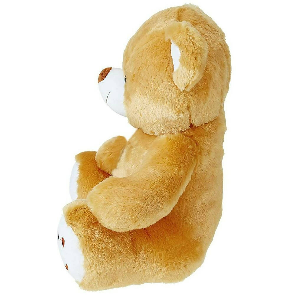 Webby Plush Cute Sitting Teddy Bear Soft Toys With Neck Bow (Brown Color)