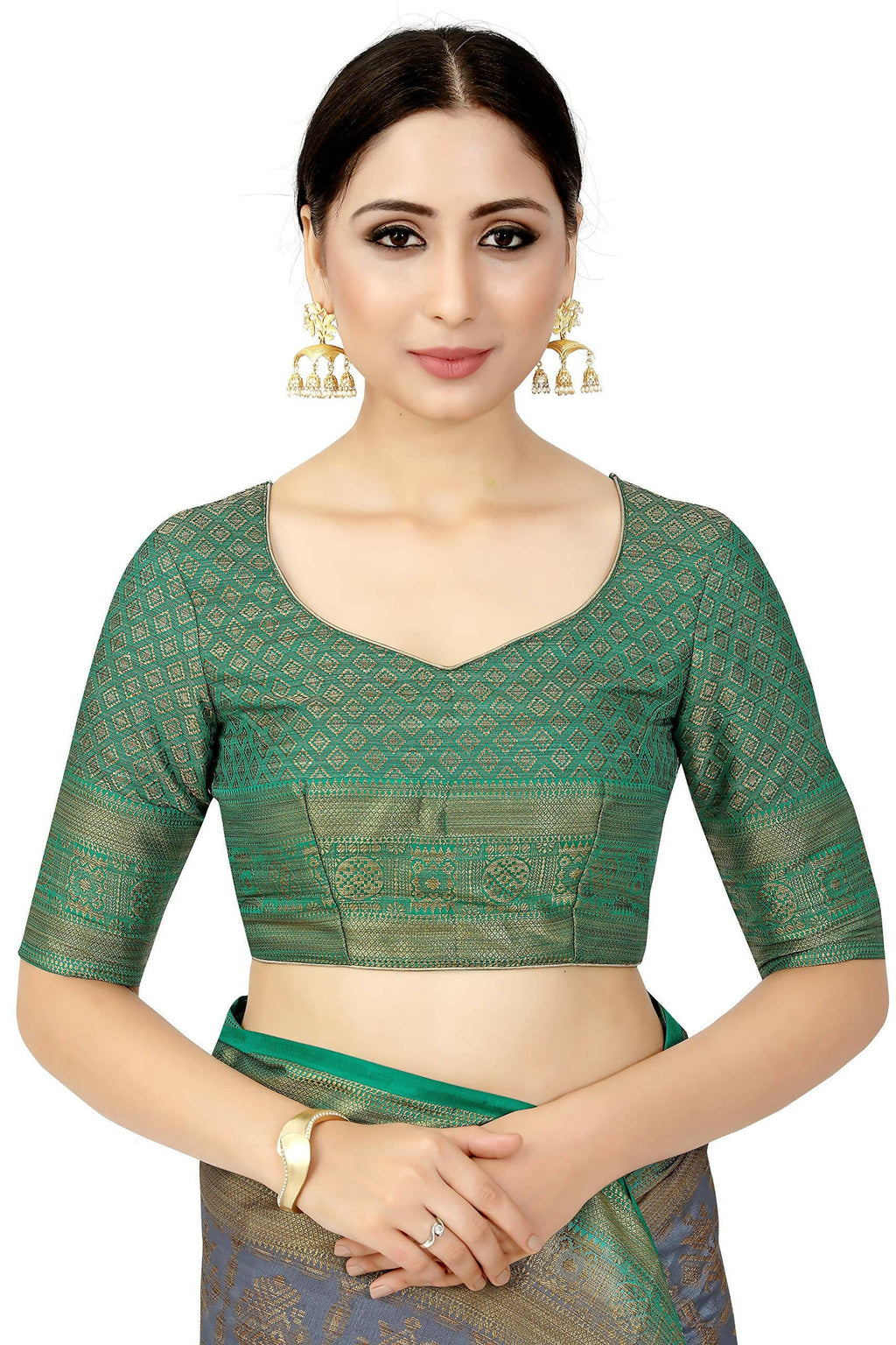 Mimosa Women's Charcoal Grey Patola Art Silk Saree - Distacart