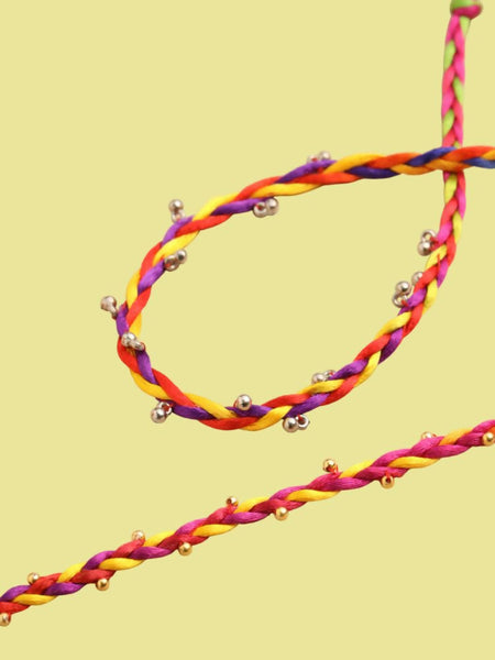 NVR Set of 2 Multicolor Artificial Beads Bracelet
