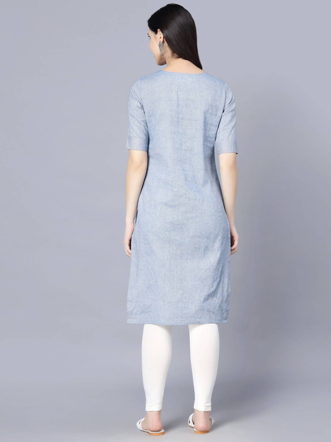 Myshka Women Blue Kurta - Distacart