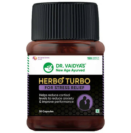 Dr. Vaidya's Herbo 24 Turbo Capsules For Stress Relief