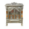 Silver Coated and Copper 2 Door Open Pooja Mandir / Pooja Mandiram Silver Coated and Copper