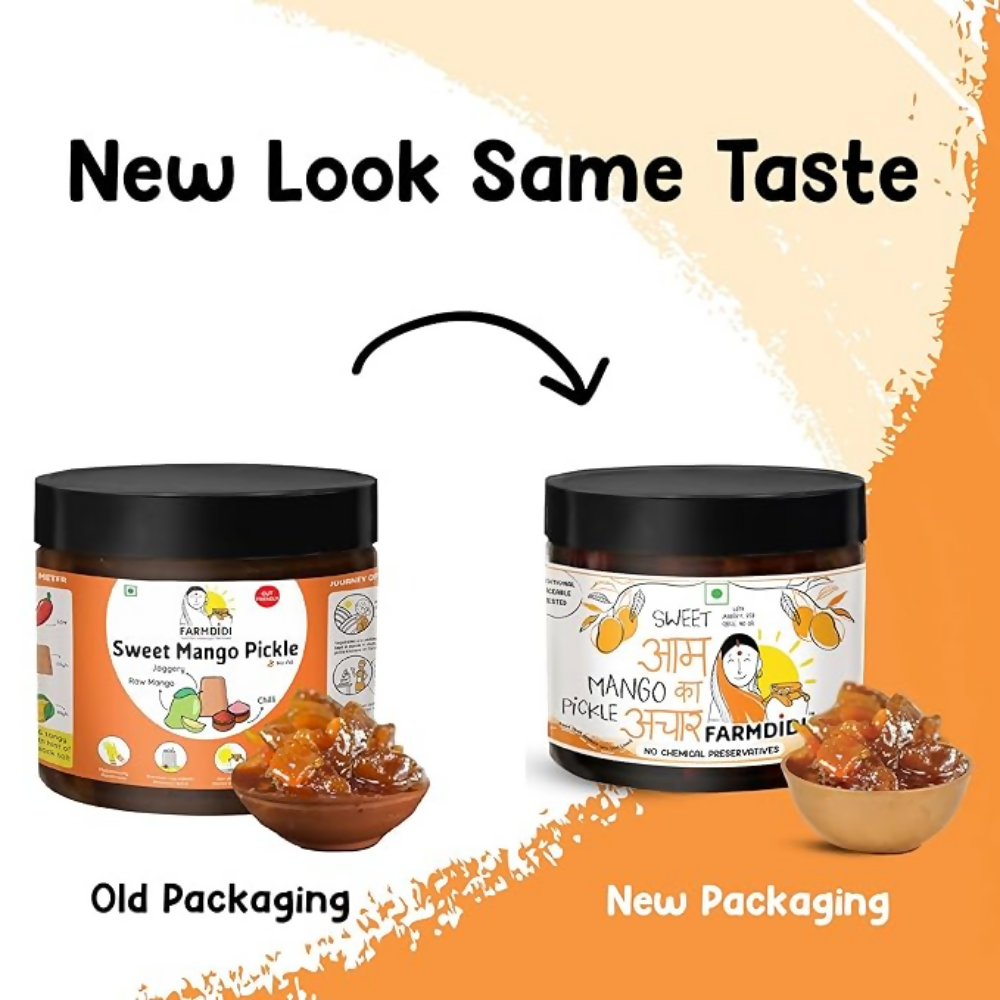FarmDidi Sweet Mango Pickle with Jaggery - Sweet Mango