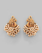 VOJ South Indian Traditional Peacock Shaped Copper Jewellery Set