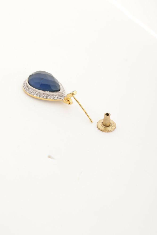 Nuyug 22K Gold Plated Azure Muse Contemporary Drop Earrings - Distacart