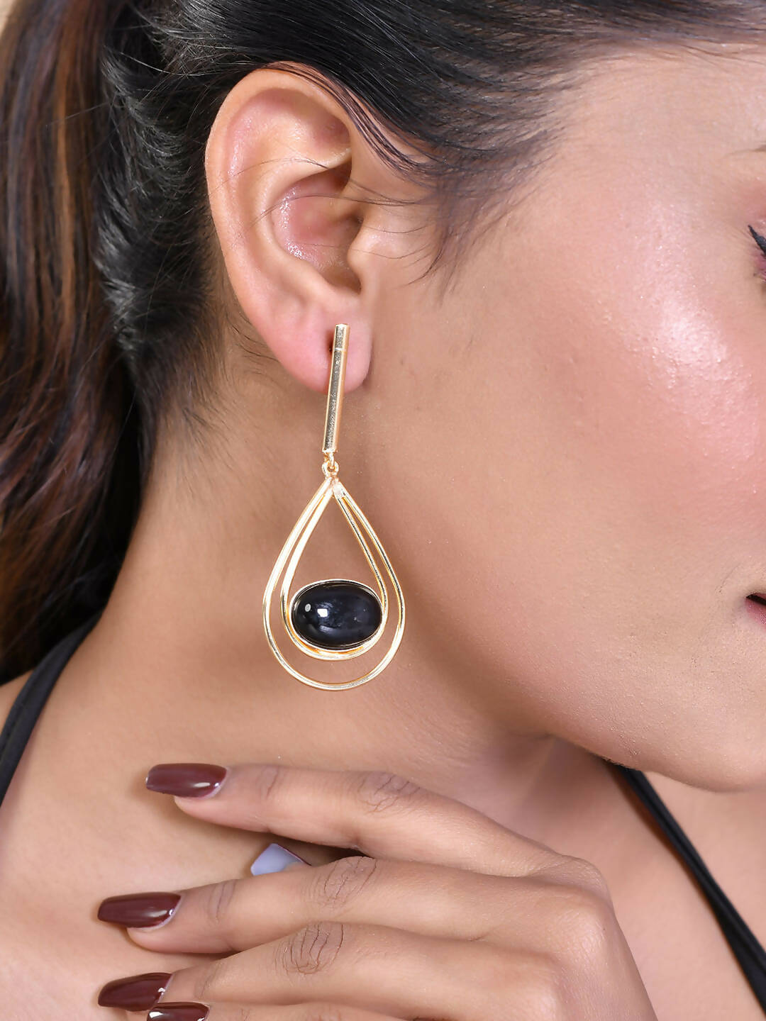 VOJ Women Gold Color stainless steel Earrings - Distacart