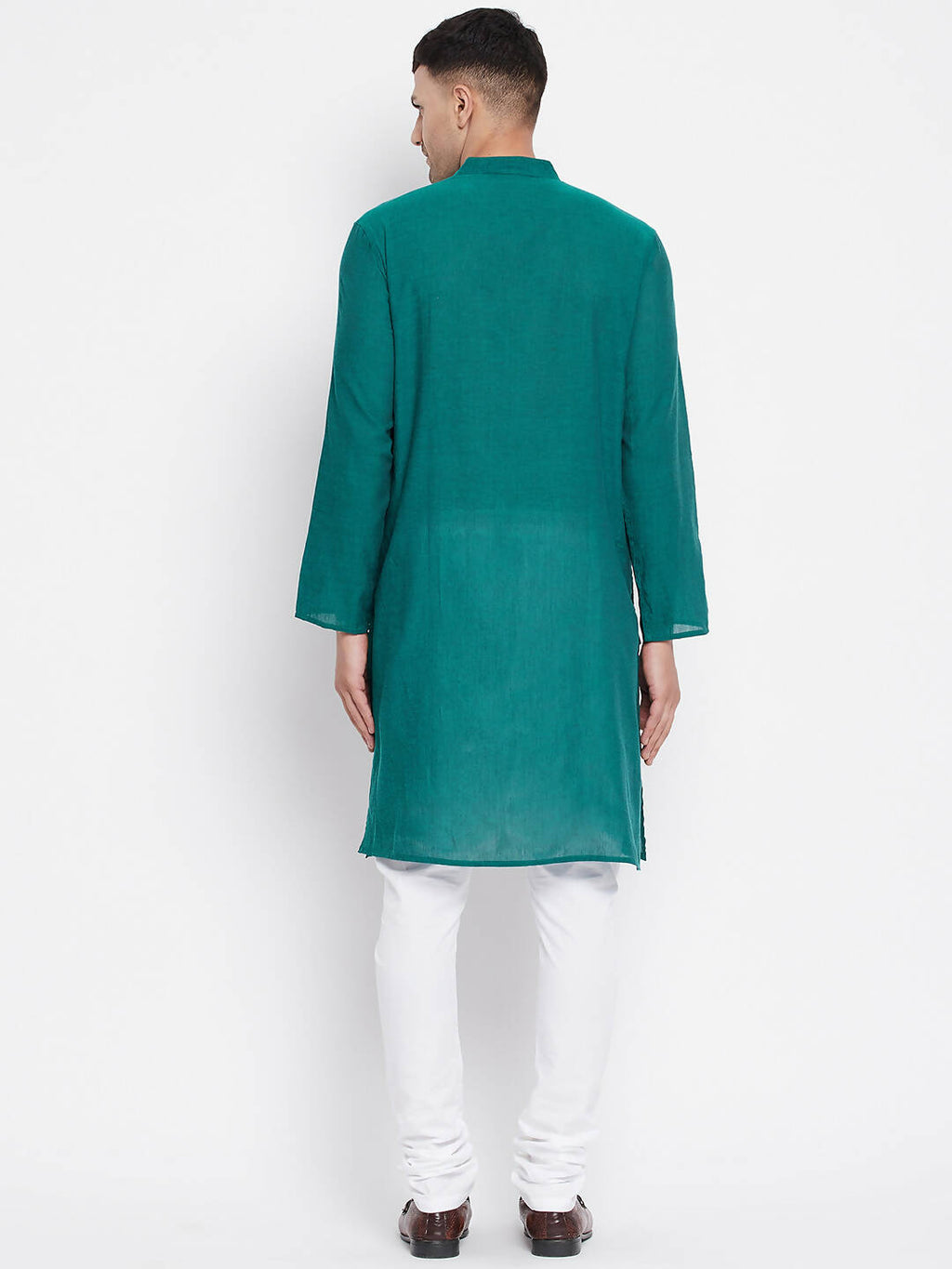 Even Apparels Green Rayon Men's Kurta With Band Collar - Distacart