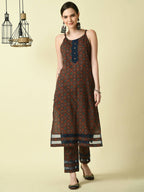 Myshka Women's Multi Straight Printed Kurta