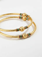 NVR Women Set of 2 Gold Plated Meenakari Kada Bangle - Distacart