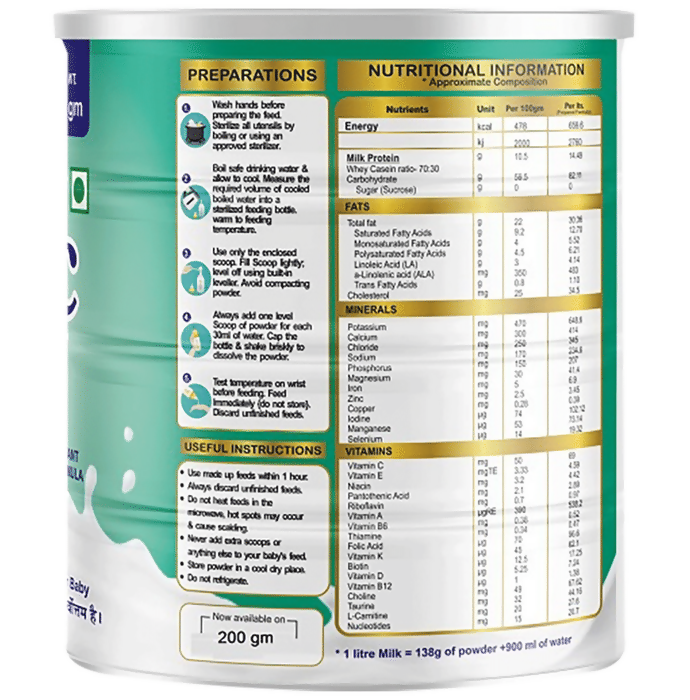 Wellknown Healthcare Totlac-Neo Baby Milk Powder Stage 1 Upto 6 Months