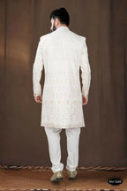 Joban Fashion Men's Base Cream(Pink Touchup) Silk Kurta with Pyjama