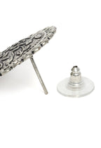 Mominos Fashion Johar Kamal Oxidised Silver Plated Stud Earrings - Distacart