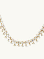 Nuyug 22K Gold-Plated Pearl Drops Matha Patti cum Necklace