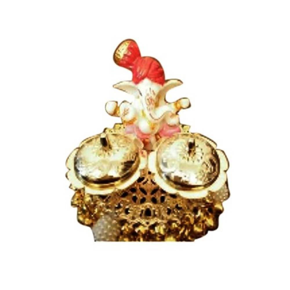 Kundan HandiKrafts Ganapathi Haldi Kumkum Boxes