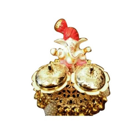 Kundan HandiKrafts Ganapathi Haldi Kumkum Boxes