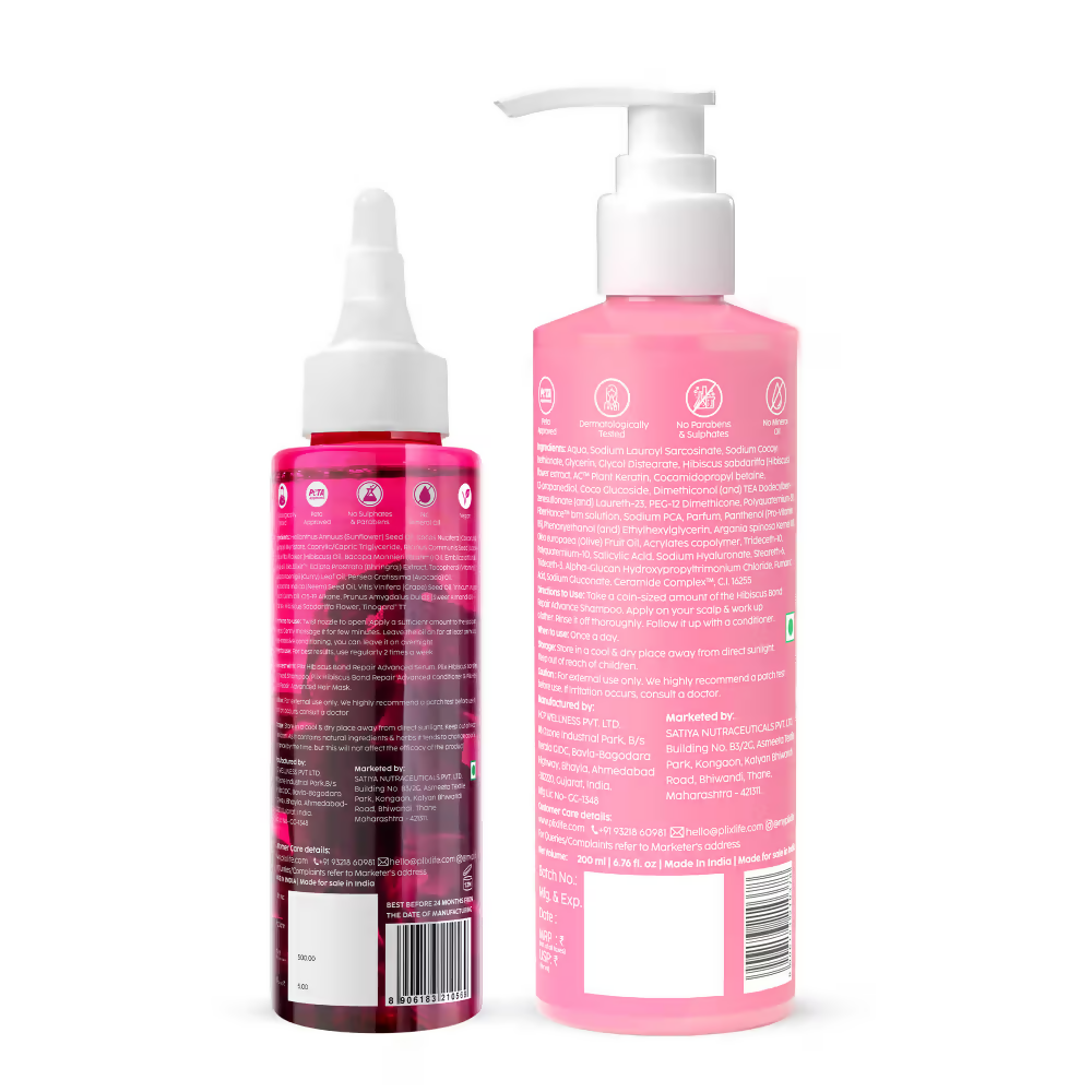 PLIX The Plant Fix Hibiscus Bond Repair Advanced Hair Oil & Shampoo