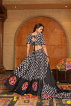 AI Fashion Black Crepe Designer Navratri Wear Lehenga Choli Collection